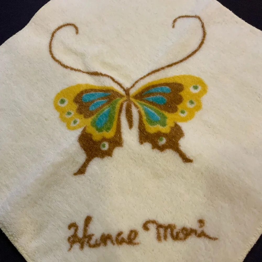 Vintage Martex Wash Cloth Butterfly 13 X 13 Yellow NOS